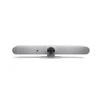 Logitech ConferenceCam Rally Bar White - 4K UHD Video Conferencing Bar z 15-krotnym zoomem, 6 mikrofonami z formowaniem wiązki, AI Auto-Framing
