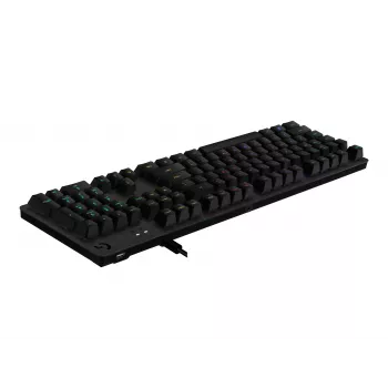 Logitech G512 Carbon Mechaniczna klawiatura gamingowa - GX Brown Tactile, LIGHTSYNC RGB, USB Passthrough, aluminium klasy lotniczej, pełnowymiarowa