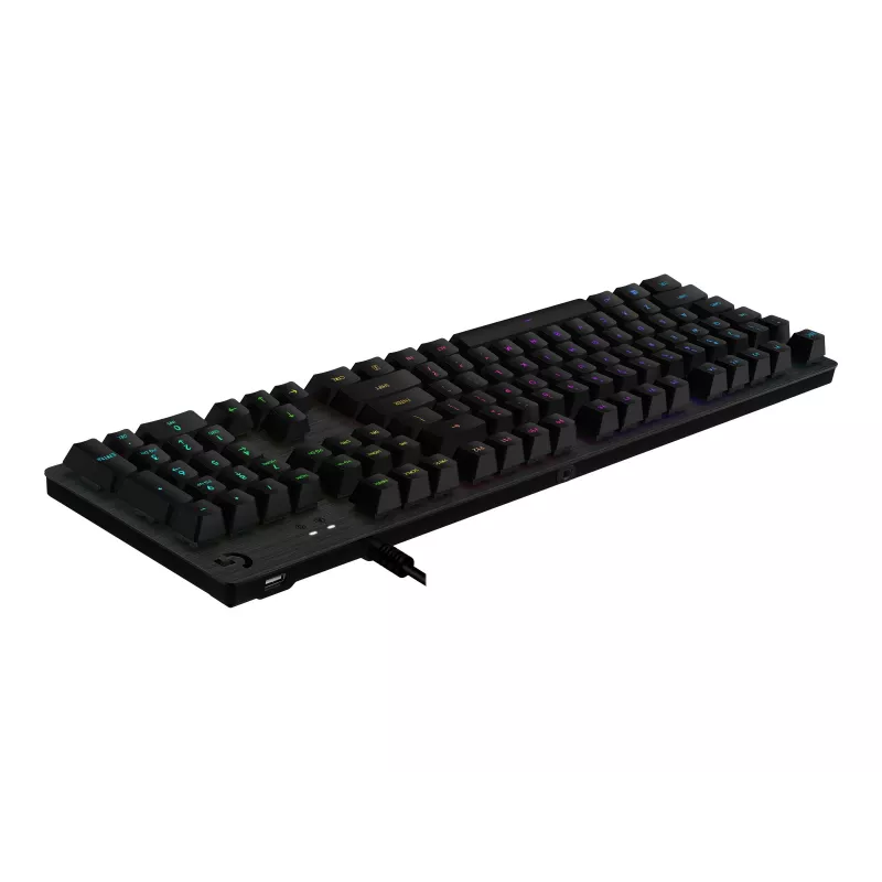 Logitech G512 Carbon Mechaniczna klawiatura gamingowa - GX Brown Tactile, LIGHTSYNC RGB, USB Passthrough, aluminium klasy lotniczej, pełnowymiarowa