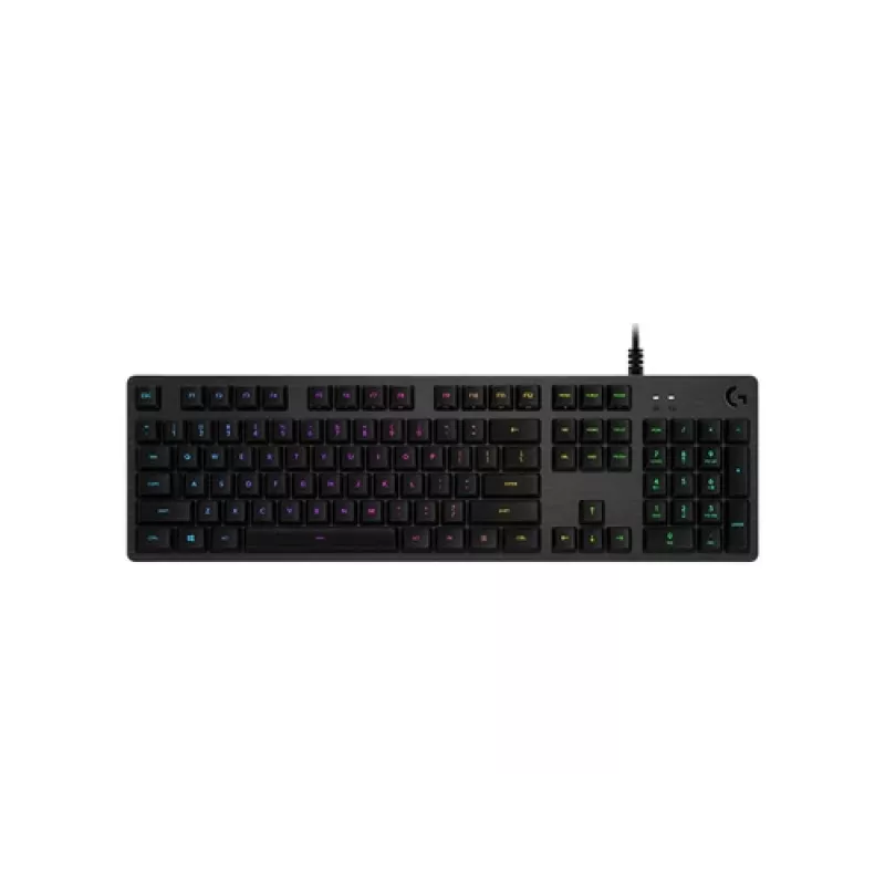 Logitech G512 Carbon Mechaniczna klawiatura gamingowa - GX Brown Tactile, LIGHTSYNC RGB, USB Passthrough, aluminium klasy lotniczej, pełnowymiarowa