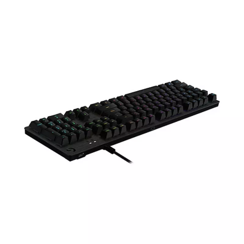Logitech G512 Carbon Mechaniczna klawiatura gamingowa - GX Brown Tactile, LIGHTSYNC RGB, USB Passthrough, aluminium klasy lotniczej, pełnowymiarowa