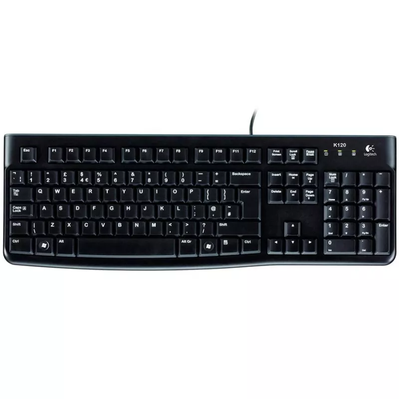Logitech K120 for Business klawiatura USB, przewodowa, pełnowymiarowa, czarna