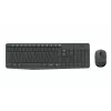 Logitech MK235 Bezprzewodowy zestaw klawiatura i mysz, 2,4 GHz RF, układ QWERTZ, czarny, odbiornik USB – 920-008031