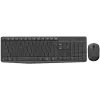 Logitech MK235 Bezprzewodowy zestaw klawiatura i mysz, 2,4 GHz RF, układ QWERTZ, czarny, odbiornik USB – 920-008031