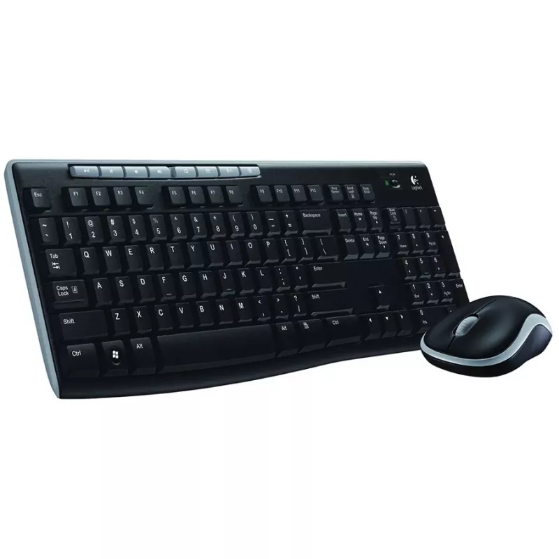 Logitech MK270 Bezprzewodowy zestaw – pełnowymiarowa klawiatura i mysz RF 2,4 GHz (czarny)