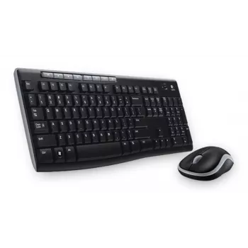Logitech MK270 Bezprzewodowy zestaw – pełnowymiarowa klawiatura i mysz RF 2,4 GHz (czarny)