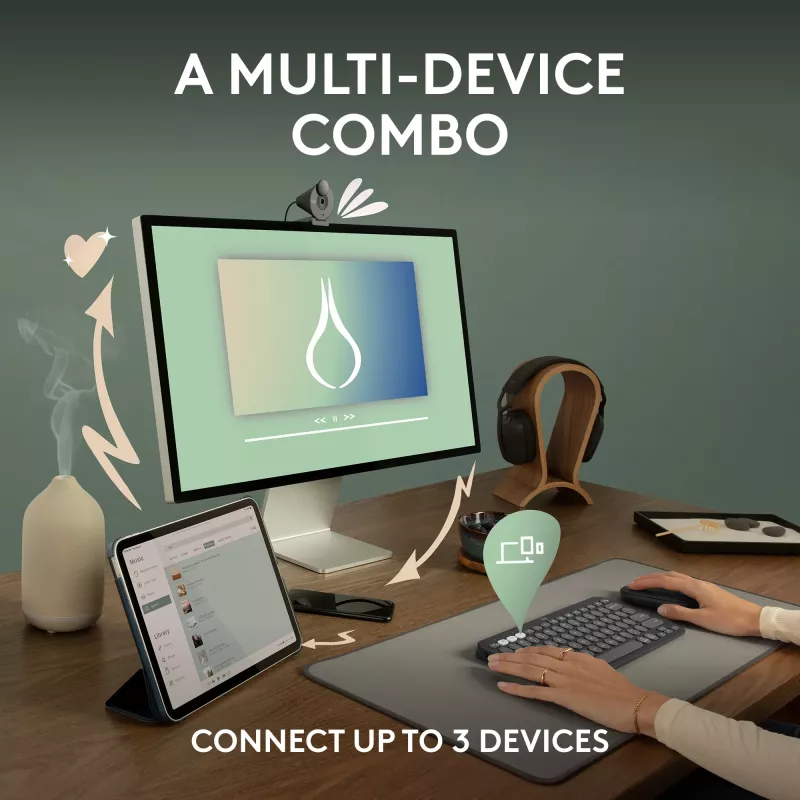 Logitech Pebble 2 Combo - Zestaw klawiatury i myszy