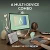 Zestaw Logitech Pebble 2 Combo Tonal Graphite – bezprzewodowa klawiatura i mysz, układ AZERTY (francuski), Bluetooth i odbiornik USB Logi Bolt, ciche kliknięcia, wiele urządzeń, tworzywo z recyklingu