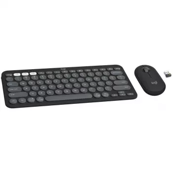 Logitech Pebble 2 Combo Zestaw Bezprzewodowej Klawiatury i Myszy - Tonal Graphite - Bluetooth LE - QWERTY GB 920-012233