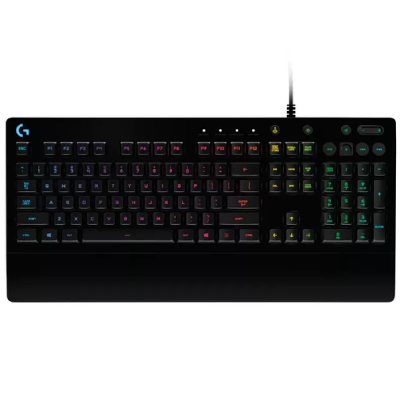 Logitech Prodigy G213 Prodigy Klawiatura do gier - Podświetlenie RGB, QWERTY US English, Odporna na zalanie, Zintegrowana podpórka pod dłonie