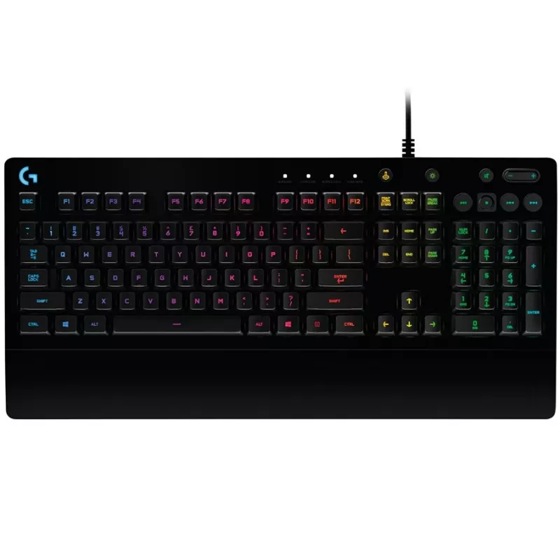 Logitech Prodigy G213 Prodigy Klawiatura do gier - Podświetlenie RGB, QWERTY US English, Odporna na zalanie, Zintegrowana podpórka pod dłonie