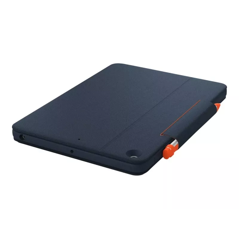Logitech Rugged Combo 3 Touch for Education - Klawiatura i etui folio - z gładzikiem - Apple Smart Connector - AZERTY - francuski - Classic Blue - dla edukacji - do Apple iPad 10.2 cala