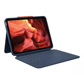 Logitech Rugged Combo 4 Etui z klawiaturą do iPada 10. generacji - Classic Blue (układ francuski AZERTY)
