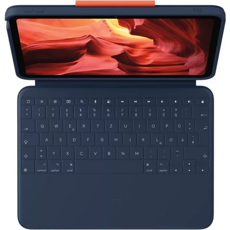 Logitech Rugged Combo 4 Etui z klawiaturą do iPada 10. generacji - Classic Blue (układ francuski AZERTY)