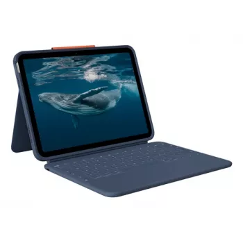 Logitech Rugged Combo 4c Classic Blue etui klawiaturowe do iPada z gładzikiem, Smart Connector, QWERTZ