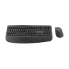 Logitech Signature Comfort Plus Combo MK880 for Business - Zestaw klawiatury i myszy - Pełnowymiarowy - ze wskaźnikiem LED baterii - Bezprzewodowy - USB-C, Bluetooth LE - QWERTZ - Niemiecki - Grafitowy