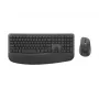 Logitech Signature Comfort Plus Combo MK880 for Business - Zestaw klawiatury i myszy - Pełnowymiarowy - ze wskaźnikiem LED baterii - Bezprzewodowy - USB-C, Bluetooth LE - QWERTZ - Niemiecki - Grafitowy