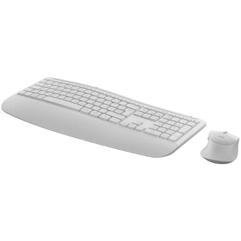 Logitech Signature Comfort Plus MK880 Wireless Combo - Off-White - US International - Bluetooth - Logi Bolt