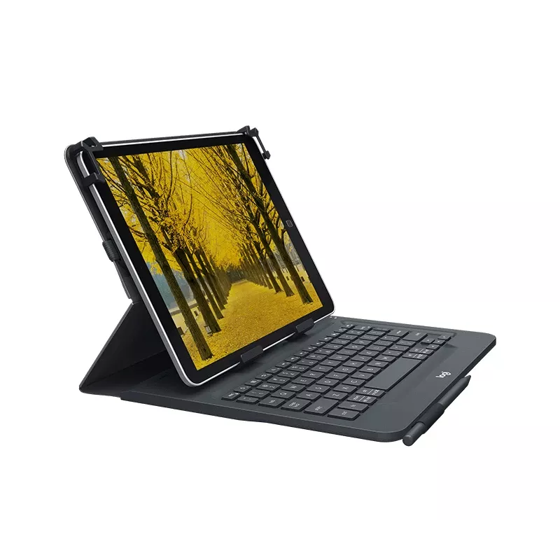 Logitech Uniwersalna klawiatura i etui folio do tabletów 9-10 cali, Bluetooth 3.0, układ QWERTZ szwajcarski niemiecki, grafitowy