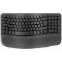 Logitech Wave Keys i Lift Combo - Ergonomiczny zestaw bezprzewodowej klawiatury i myszy pionowej, grafitowy