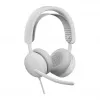 Logitech Zone Wired 2 Nauszny zestaw słuchawkowy USB-C z mikrofonem na wysięgniku z redukcją szumów, złamana biel