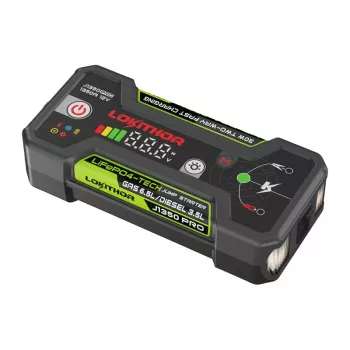 LOKITHOR J1350 Pro 25.6Wh 12V Jump Starter z 2500A Peak i kompresorem powietrza