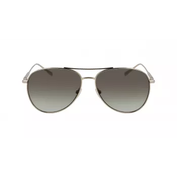 LONGCHAMP LO139S712 Damskie okulary przeciwsłoneczne Butterfly - Czarna oprawka, szare soczewki gradientowe 59mm