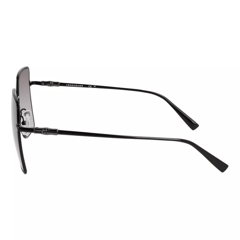 Okulary przeciwsłoneczne damskie Longchamp LO173S5715001 - czarna oprawka, szare szkła, 57 mm