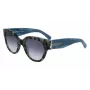 LONGCHAMP LO733S Damskie prostokątne okulary przeciwsłoneczne z acetatu, Havana Brown Gradient, 52mm