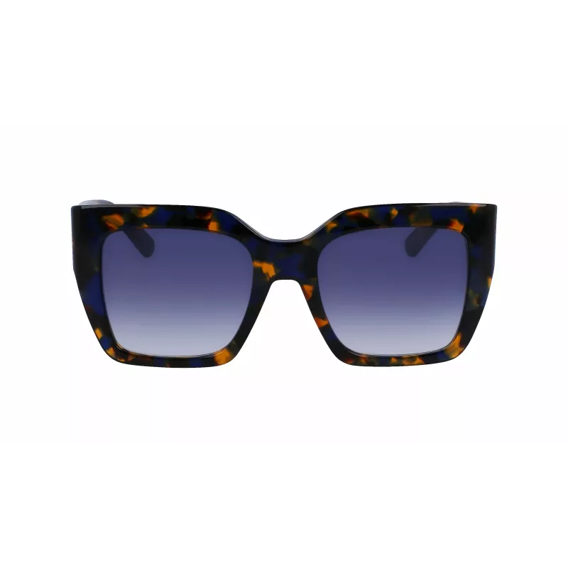 LONGCHAMP LO734S-430 Damskie okulary przeciwsłoneczne geometryczne Havana acetat soczewki gradient brąz 53mm