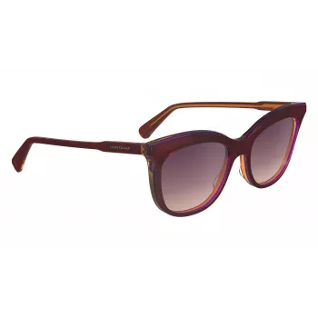 Okulary przeciwsłoneczne damskie Longchamp LO738S – oprawka z acetylanu Havana, soczewki brązowe gradientowe, UV400, 53/18/140 mm
