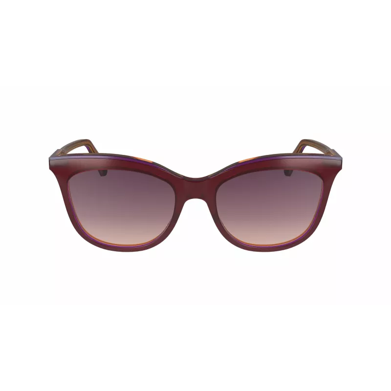 Okulary przeciwsłoneczne damskie Longchamp LO738S – oprawka z acetylanu Havana, soczewki brązowe gradientowe, UV400, 53/18/140 mm