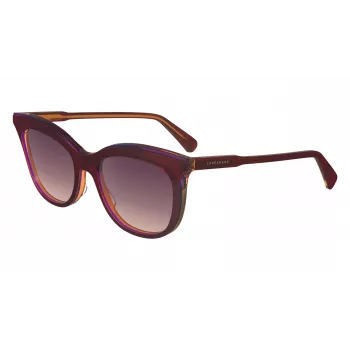 Okulary przeciwsłoneczne damskie Longchamp LO738S – oprawka z acetylanu Havana, soczewki brązowe gradientowe, UV400, 53/18/140 mm