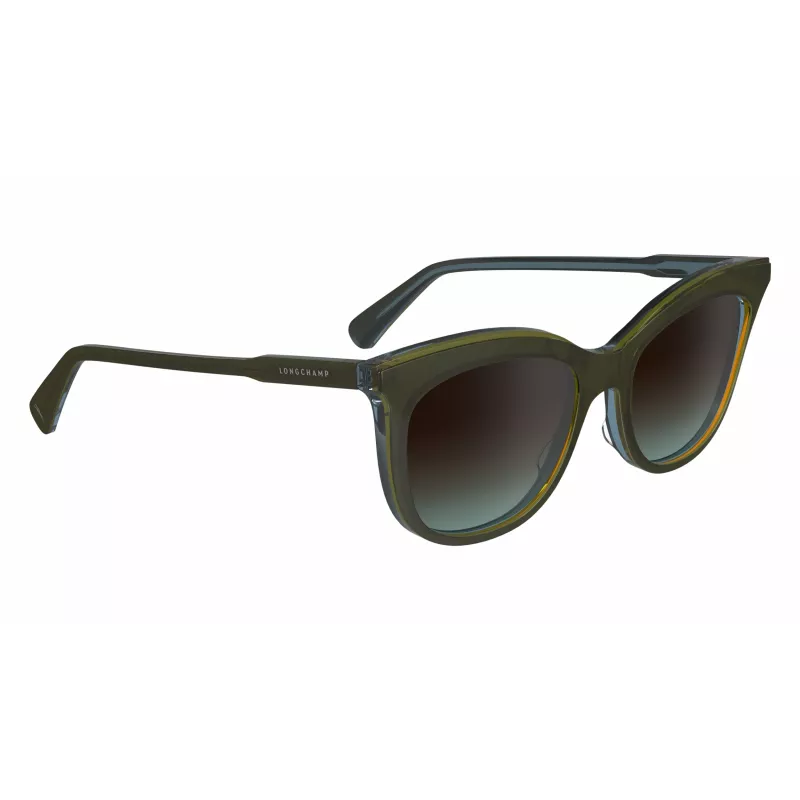 LONGCHAMP LO738S5318310 Damskie okulary przeciwsłoneczne Motyl Havana Brown 53mm