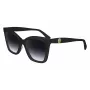 Okulary przeciwsłoneczne LONGCHAMP LO742S-001 dla kobiet - czarna oprawka, soczewki gradientowe szare, 54 mm
