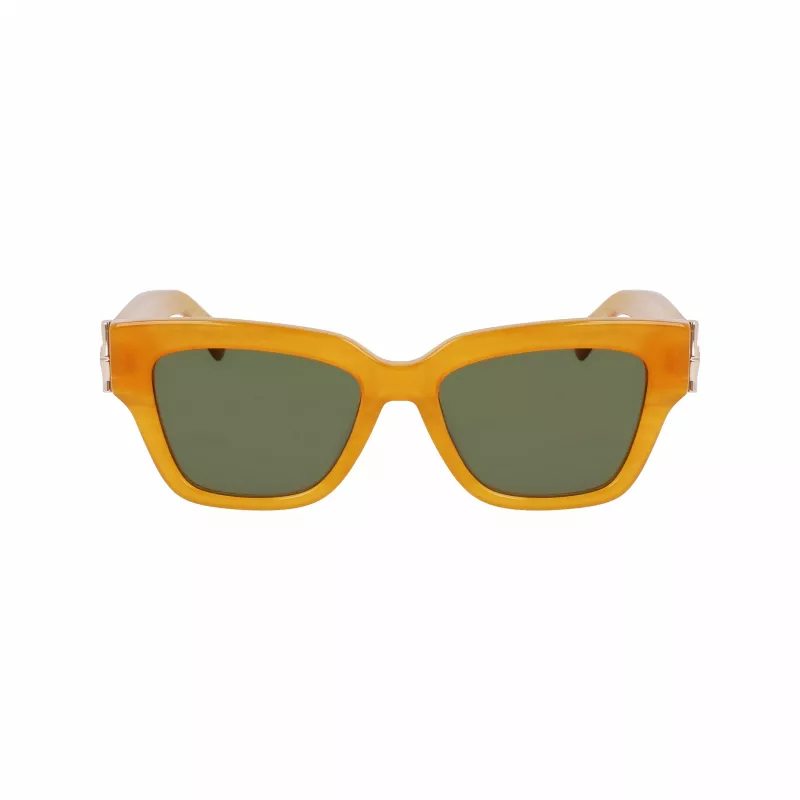 Okulary przeciwsłoneczne Longchamp LO745S-741 dla kobiet, Havana, acetat, kwadratowe, 53 mm