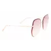 Okulary przeciwsłoneczne damskie Longchamp LO160S716 Butterfly Havana z soczewkami gradientowymi szarymi (65/17/140 mm)