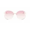 Okulary przeciwsłoneczne damskie Longchamp LO160S716 Butterfly Havana z soczewkami gradientowymi szarymi (65/17/140 mm)