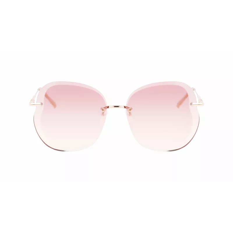 Okulary przeciwsłoneczne damskie Longchamp LO160S716 Butterfly Havana z soczewkami gradientowymi szarymi (65/17/140 mm)