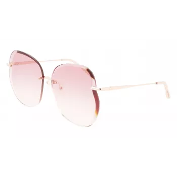 Okulary przeciwsłoneczne damskie Longchamp LO160S716 Butterfly Havana z soczewkami gradientowymi szarymi (65/17/140 mm)