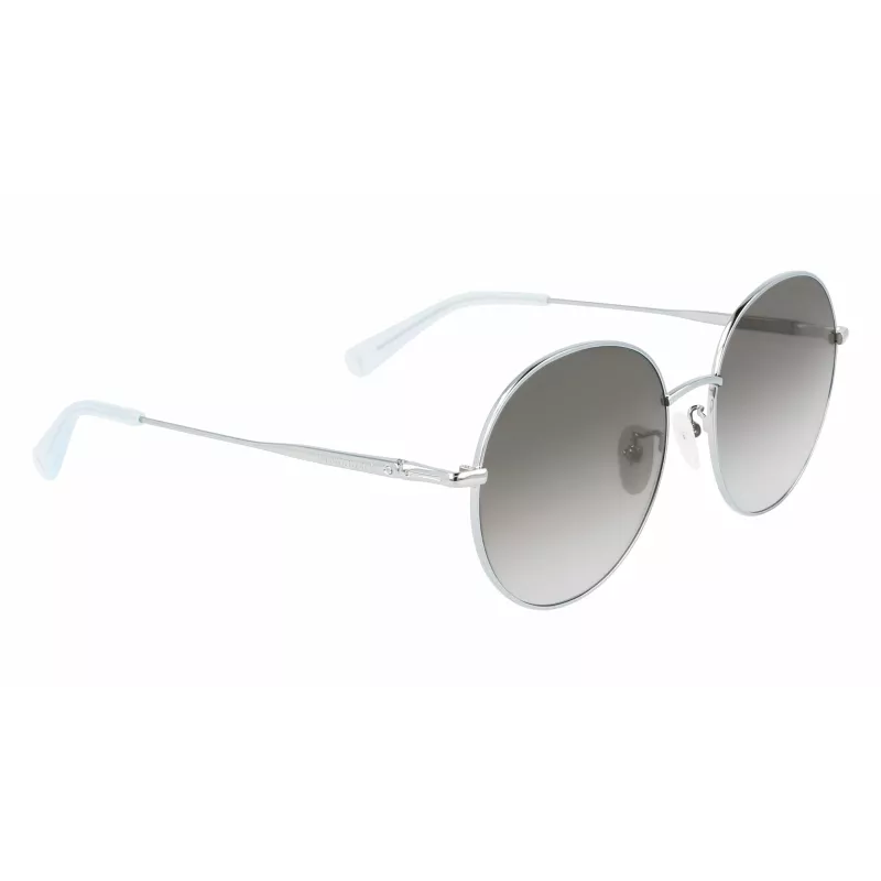 Okulary przeciwsłoneczne damskie Longchamp LO157SA-452 - Niebieska oprawka, szare szkła gradientowe - 58/18/140 mm
