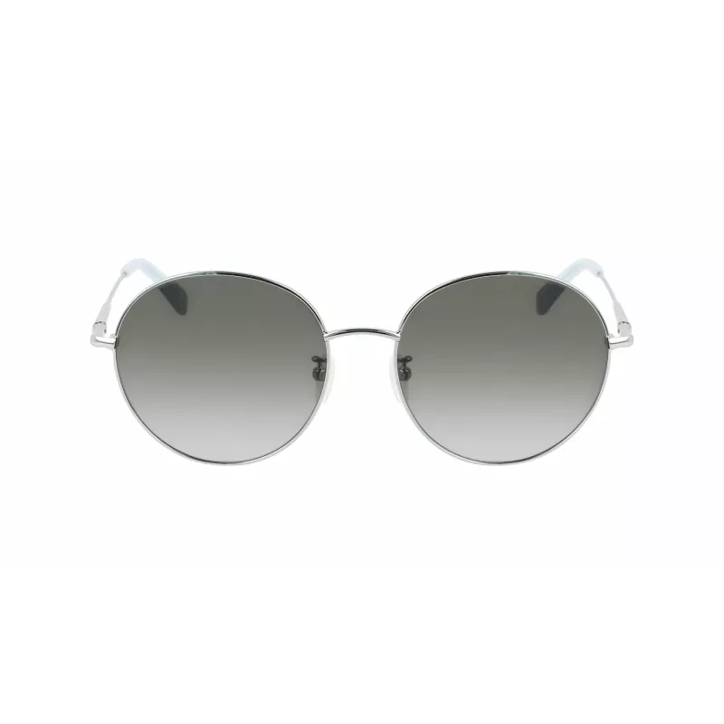 Okulary przeciwsłoneczne damskie Longchamp LO157SA-452 - Niebieska oprawka, szare szkła gradientowe - 58/18/140 mm