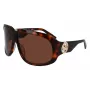 Okulary przeciwsłoneczne damskie Longchamp LO736S-230 - oprawka Havana acetate z brązowymi soczewkami gradientowymi, 67/11/125 mm