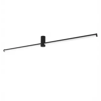 Longo 23W LED lampa sufitowa czarna 3000K ciepła biel 1840lm kwadratowa natynkowa