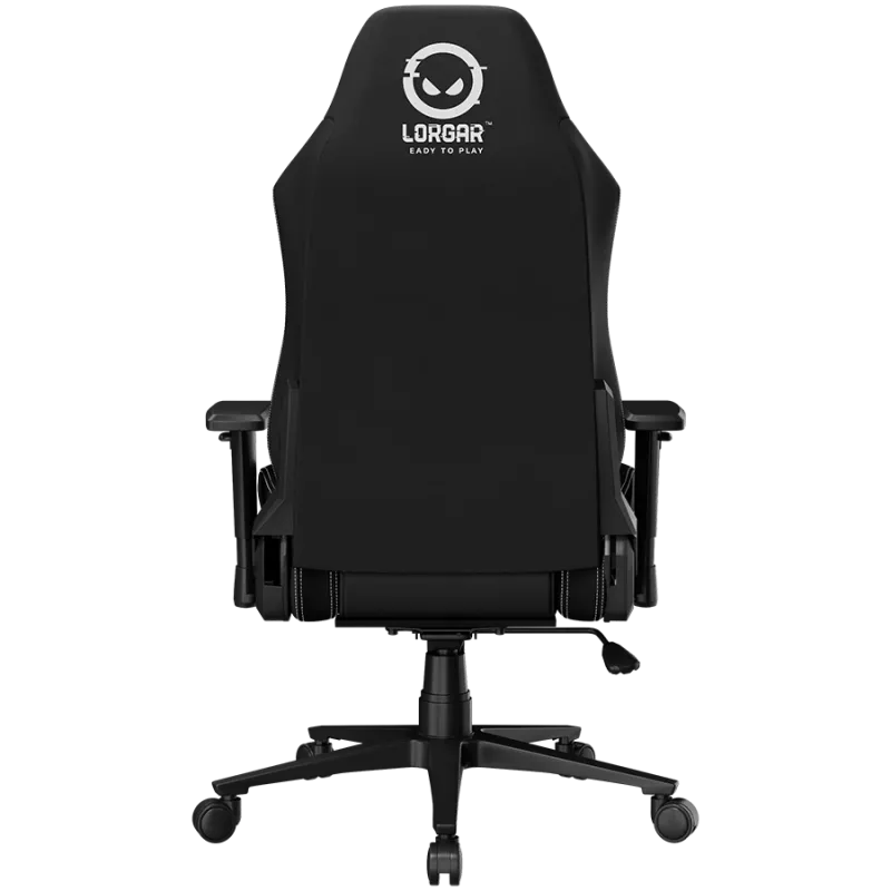 LORGAR CHA41 Ergonomic Gaming Chair Advanced, Premium Anti-Stain Fabric, Black/White