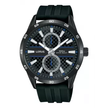 Zegarek męski Lorus R3A43AX9 z kwarcowym mechanizmem analogowym - niebieska tarcza, bransoleta ze stali nierdzewnej, 43 mm