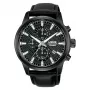 Lorus RM333HX9 Męski Zegarek Kwarcowy Analogowy 43mm Stal Nierdzewna Czarna Tarcza