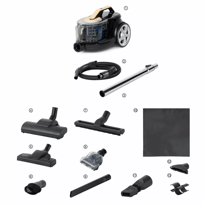 Lovio LVCVC003 VacuuFlex L Plus Ręczny odkurzacz samochodowy 12V 120W 5000Pa Czarny
