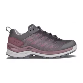 LOWA Women's Ferrox GTX Lo Damskie buty turystyczne Anthracite/Brownrose - lekkie, wodoodporne, niskie