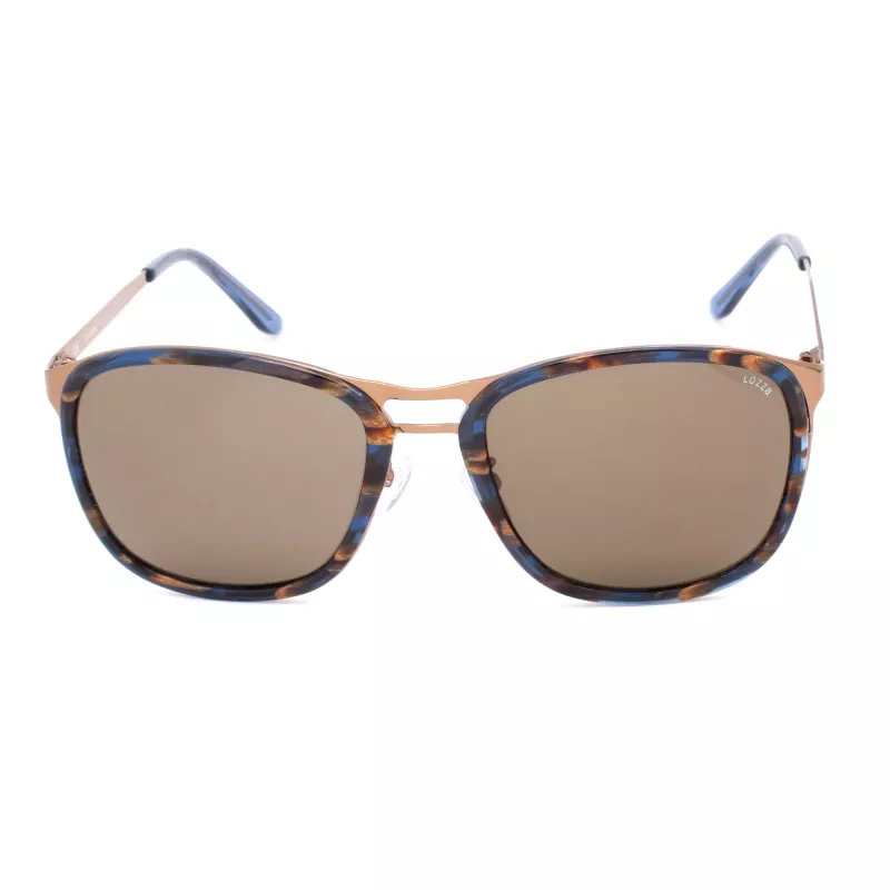 LOZZA SL2199 Okulary przeciwsłoneczne unisex - prostokątna oprawka acetatowa ochrona UV400 - 57/20/135 mm